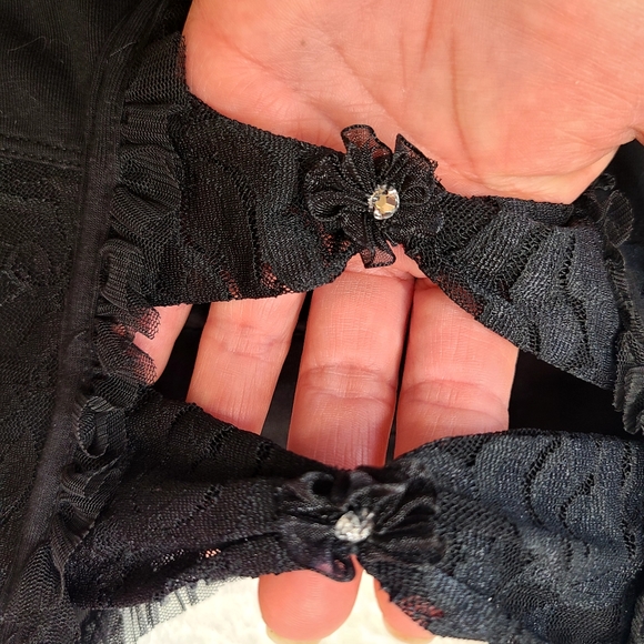 Dance Leotard & Black Tutu With Silver Glitter Sparkles - Picture 4 of 8